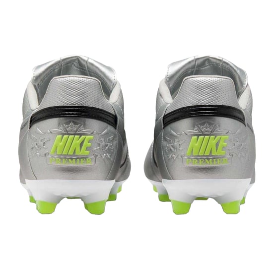 Nike - "Premier 3" Klassisch Fußballschuhe mit festem Boden für Herren, Leder (Silber/Schwarz) - Image 2