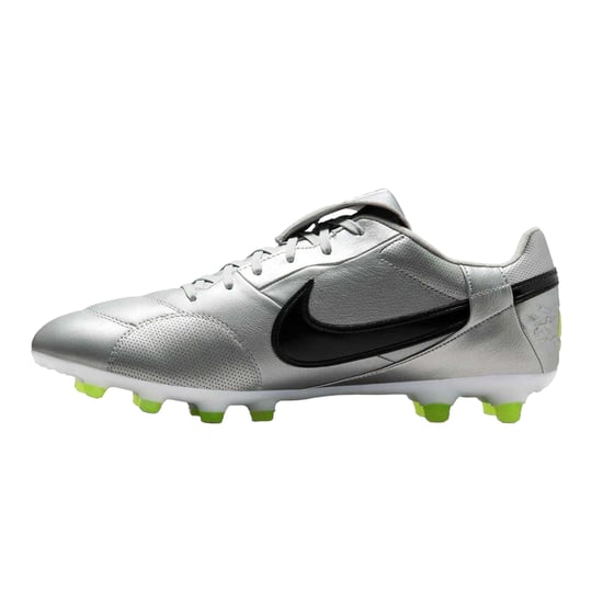 Nike - "Premier 3" Klassisch Fußballschuhe mit festem Boden für Herren, Leder (Silber/Schwarz) - Image 3