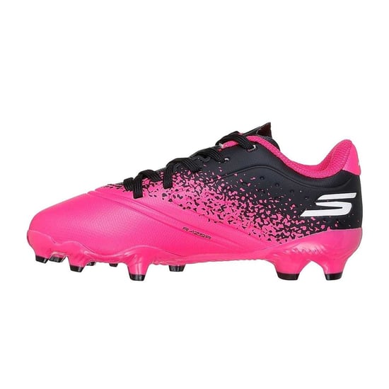 Skechers - Fußballschuhe mit festem Boden für Kinder (Schwarz/Pink) - Image 2