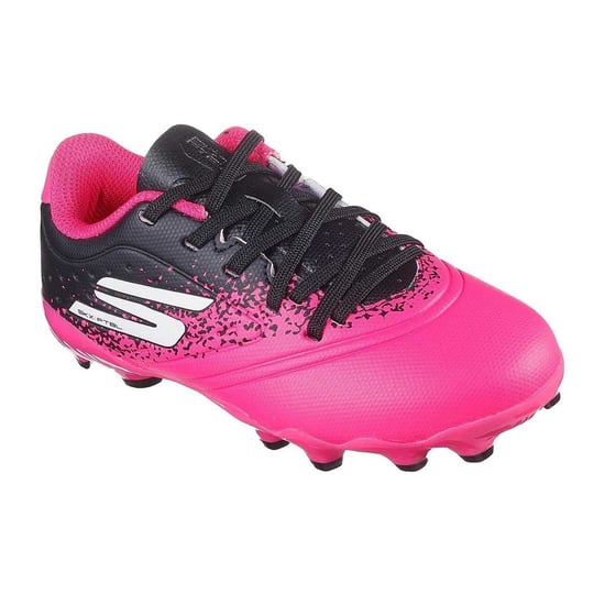 Skechers - Fußballschuhe mit festem Boden für Kinder (Schwarz/Pink) - Image 5