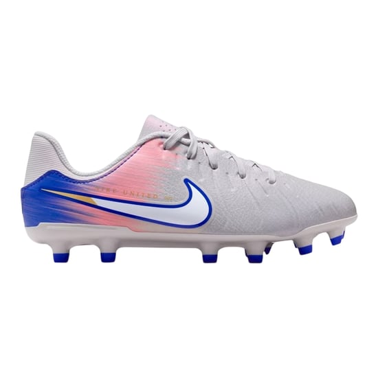 Nike - "Tiempo Legend 10" Fußballschuhe mit festem Boden für Kinder (Grau/Blau) - Image 1