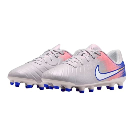 Nike - "Tiempo Legend 10" Fußballschuhe mit festem Boden für Kinder (Grau/Blau) - Image 4