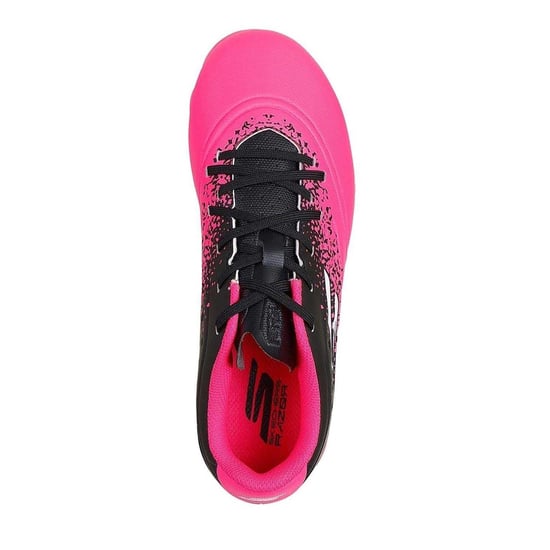 Skechers - "Razor" Fußballschuhe mit festem Boden für Kinder (Schwarz/Pink) - Image 3