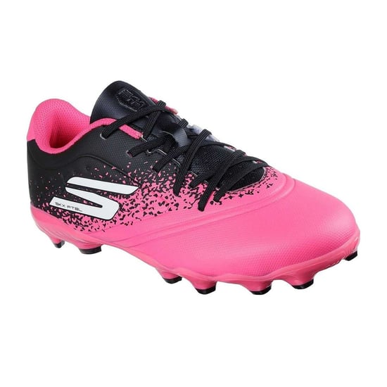 Skechers - "Razor" Fußballschuhe mit festem Boden für Kinder (Schwarz/Pink) - Image 5