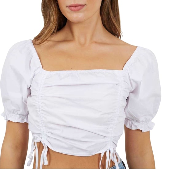 Brave Soul - Kurzes Top für Damen, Puffärmel (Weiß) - Image 3