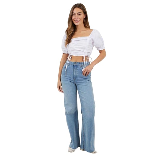 Brave Soul - Kurzes Top für Damen, Puffärmel (Weiß) - Image 4