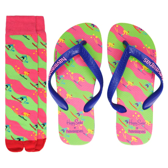 Havaianas x Happy Socks Damen Bunte Flip-Flops - Image 1