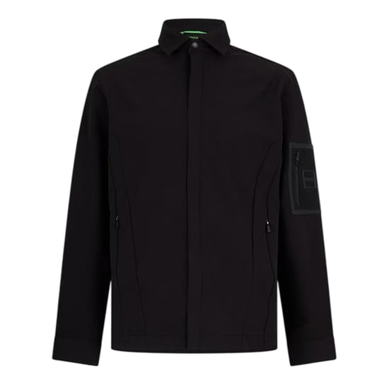 Boss Herren-Overshirt „Expedit Oxford“ mit Reißverschlusstasche (Schwarz) - Image 1