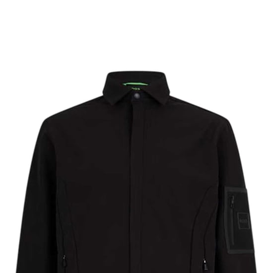 Boss Herren-Overshirt „Expedit Oxford“ mit Reißverschlusstasche (Schwarz) - Image 3