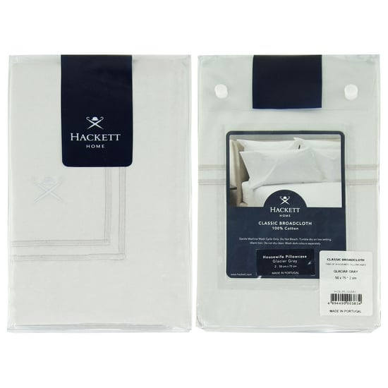 Hackett Home Quadrat Lichtgraue Baumwollkissenbezüge - Image 3