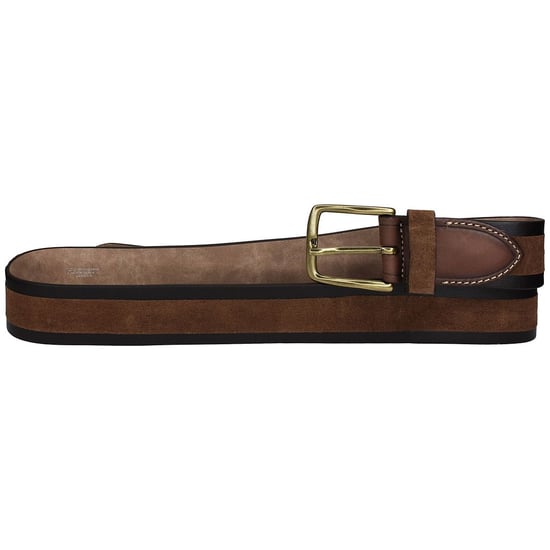 Hackett Inlay Leder Wildleder Herren Gürtel Braun - Image 1