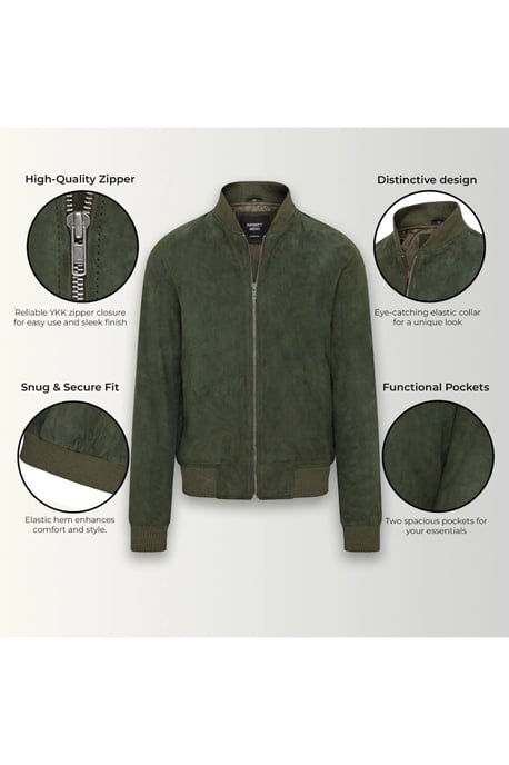 Herren Green Goat Suede MA-1 Bomberjacke – North - Image 4