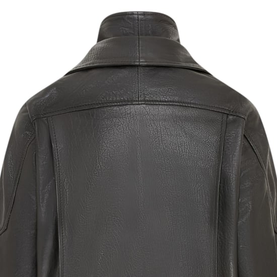 Herren Schwarze Lammleder-Biker-Blouson-Jacke – Big Bomber - Image 6