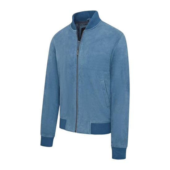 Herren Blue Goat Suede MA-1 Bomberjacke – Antalya - Image 4