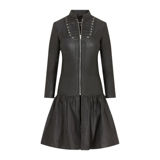 Damen-Ribet Goth Schwarzer viktorianischer Stulpenmantel mit Steckenspitzen – Larvik - Image 2