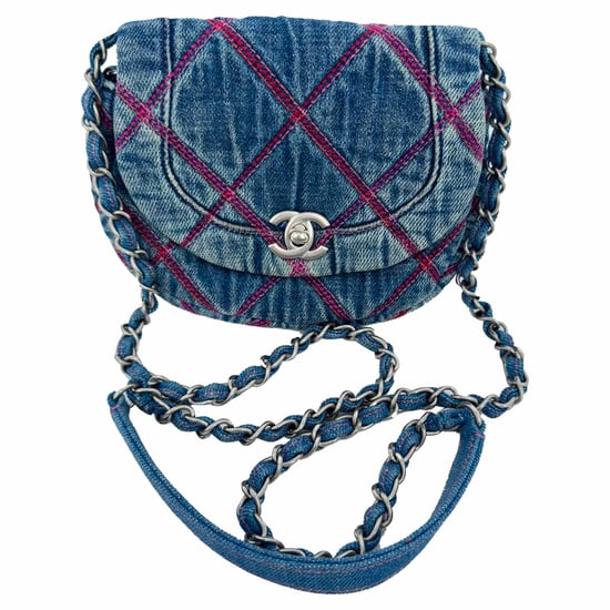 Chanel Coco Beach Mini Umhängetasche aus blauer Baumwolle - Image 1