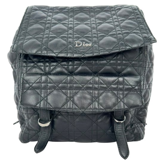 Dior Stardust Cannage Stepp-Rucksack aus schwarzem Lammleder - Image 2