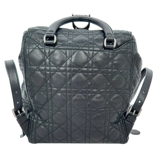 Dior Stardust Cannage Stepp-Rucksack aus schwarzem Lammleder - Image 6