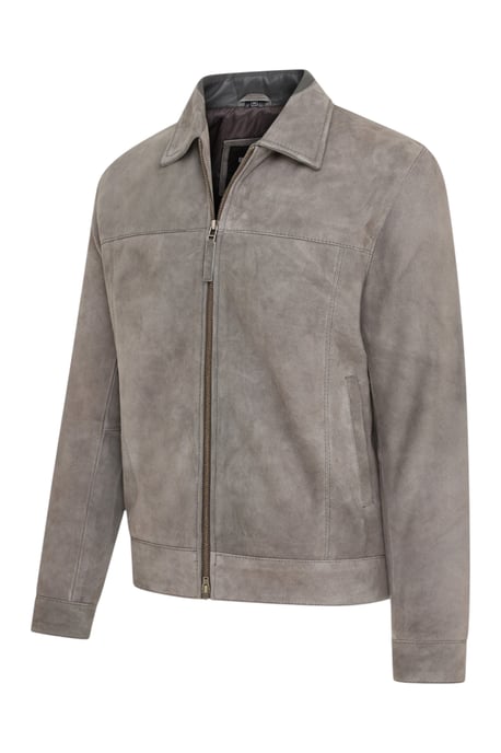 Herren Stone Goat Wildleder Harrington-Bikerjacke – Ridge - Image 3