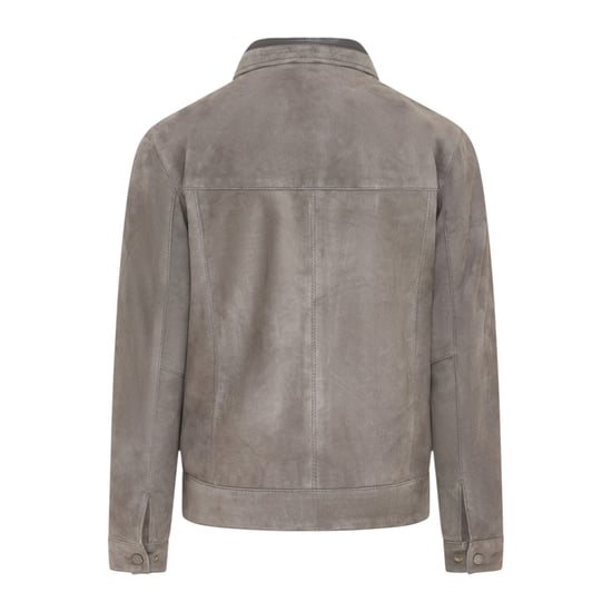 Herren Stone Goat Wildleder-Harrington-Bikerjacke – Berlin - Image 4