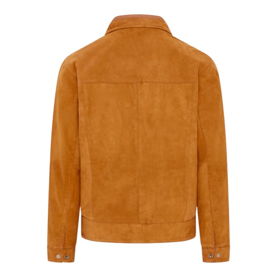 Herren Tan Goat Wildleder Harrington-Bikerjacke – Bursa - Image 5