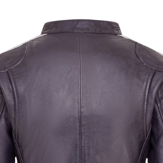 Damen-Biker-Rennabzeichen Lila Lederjacke – Eastleigh - Image 6