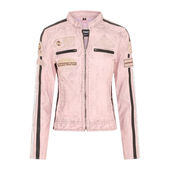 Damen-Biker-Rennabzeichen Pink Lederjacke – Eastleigh - Image 1