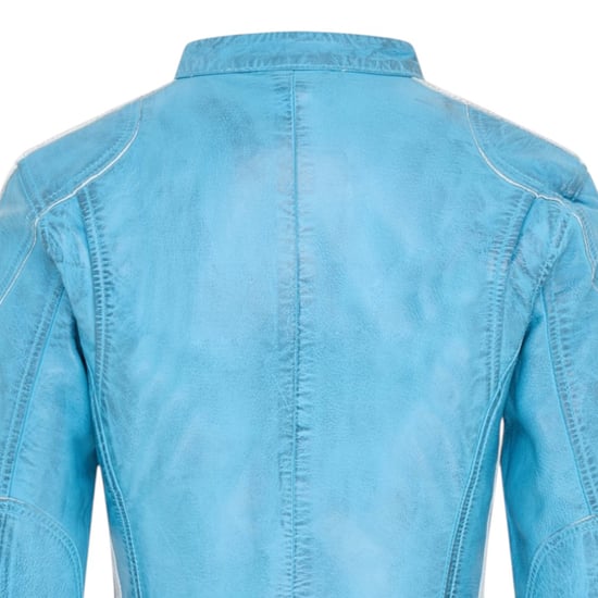 Damen-Biker-Rennabzeichen Blaue Lederjacke – Eastleigh - Image 6