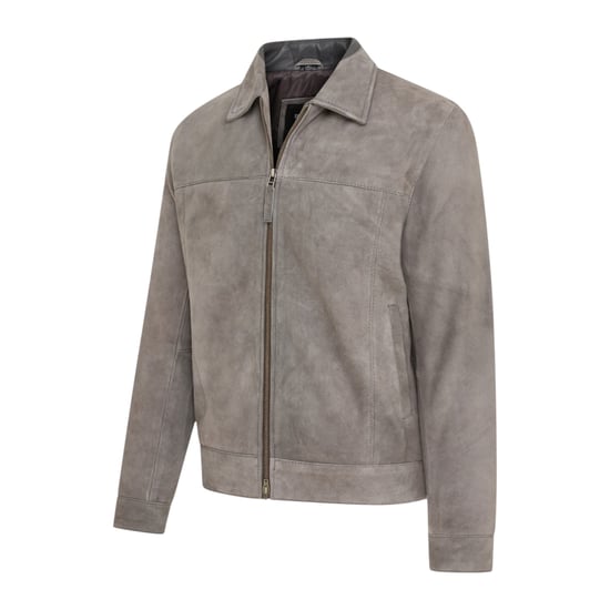Herren Stone Goat Wildleder-Harrington-Bikerjacke – Bursa - Image 4