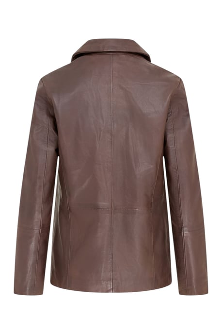 Damen-Conkerbraune italienische Lederblazerjacke – Eclipse - Image 5