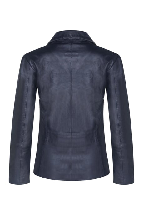 Schwarze italienische Lederblazerjacke für Frauen – Eclipse - Image 5