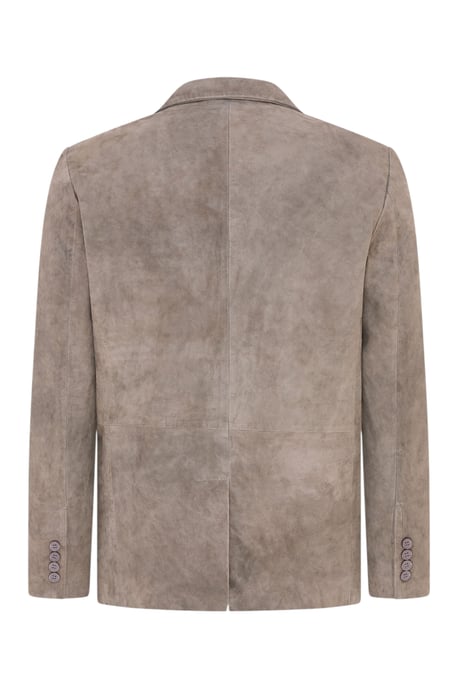 Herren italienische graue Wildleder-Blazerjacke – Hohl - Image 6