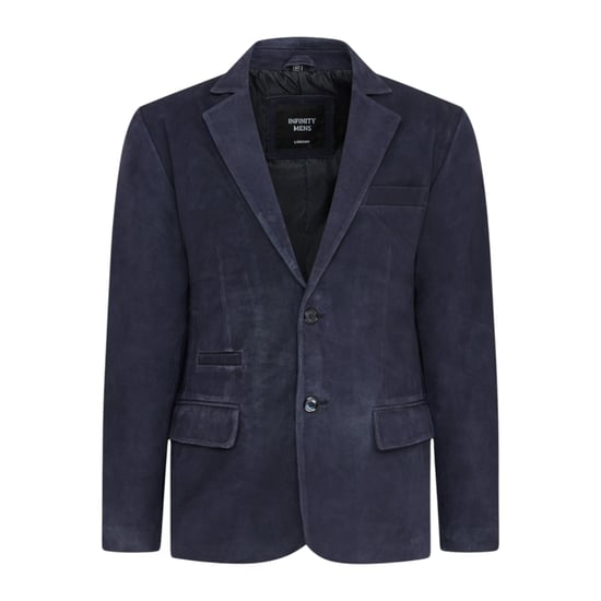 Herren italienische Marine-Wildlederblazerjacke – Aarau - Image 1
