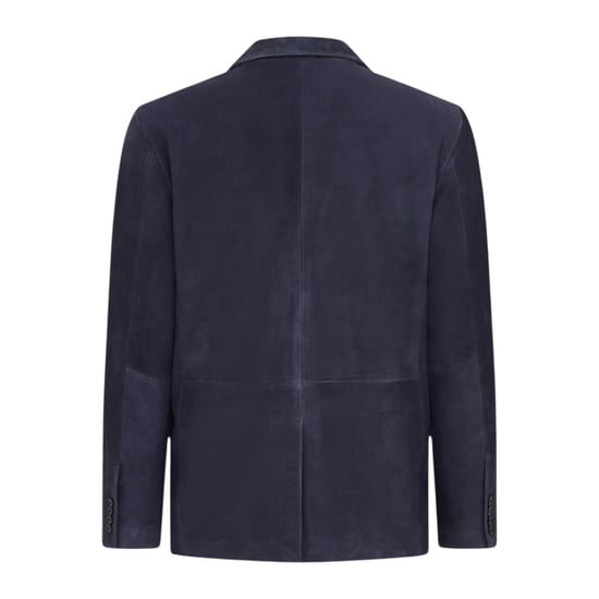 Herren italienische Marine-Wildlederblazerjacke – Aarau - Image 4