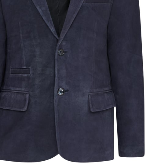 Herren italienische Marine-Wildlederblazerjacke – Aarau - Image 6