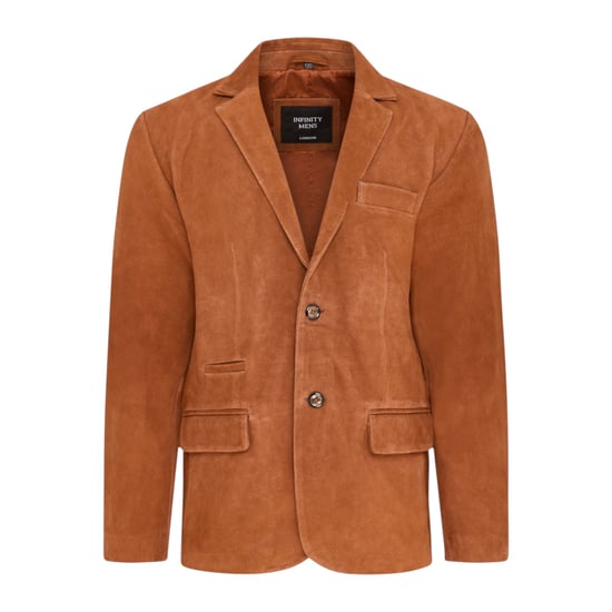 Italienische Rost-Wildlederblazerjacke für Männer – Aarau - Image 1