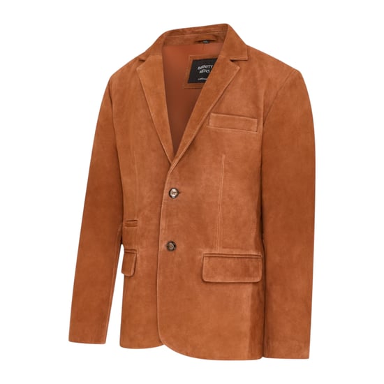 Italienische Rost-Wildlederblazerjacke für Männer – Aarau - Image 3