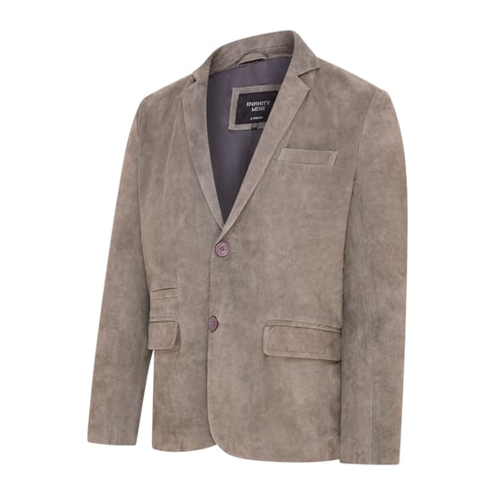 Herren italienische graue Wildlederjacke – Trabzon - Image 4