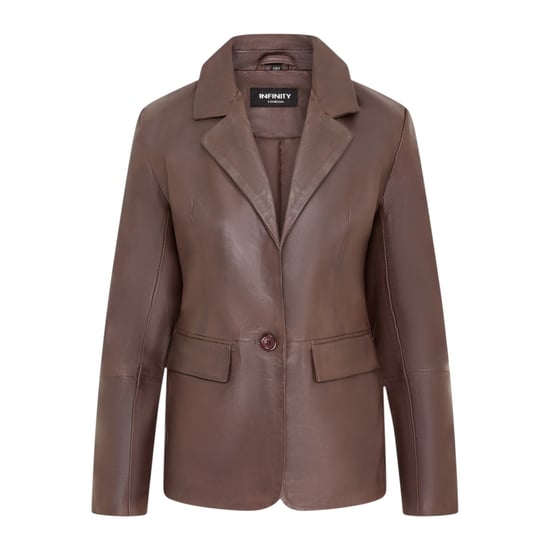 Damen-Soft-Conker-Braune Lederblazerjacke – Apeldoor - Image 1