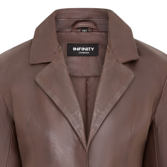 Damen-Soft-Conker-Braune Lederblazerjacke – Apeldoor - Image 5