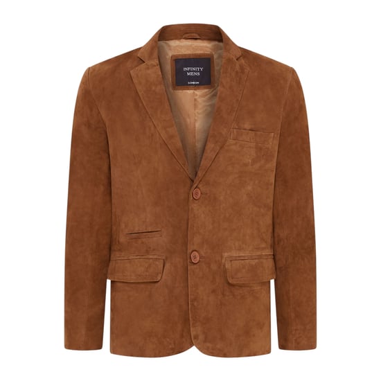 Herren italienische beige Wildlederjacke – Trabzon - Image 2