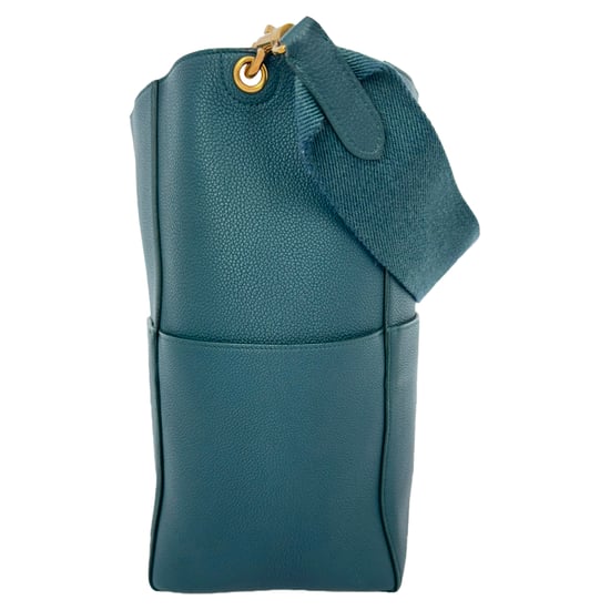 Celine Medium Sangle Eimer Tasche aus grünem Leder - Image 4