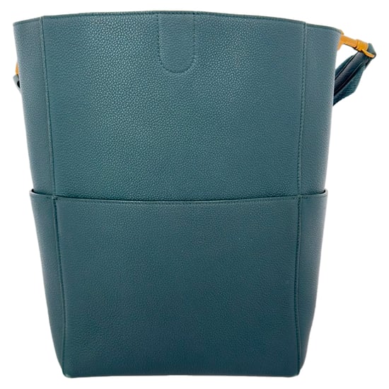 Celine Medium Sangle Eimer Tasche aus grünem Leder - Image 5