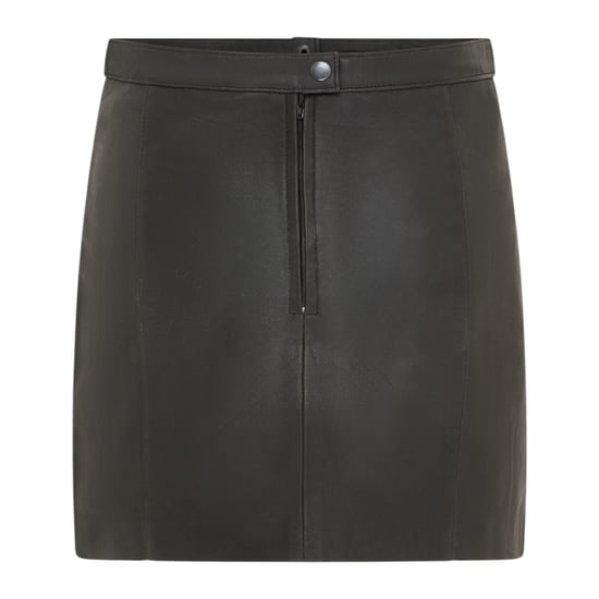 Damen mit schwarzem Leder-Biker-Bleistift-Minirock – Grace - Image 2