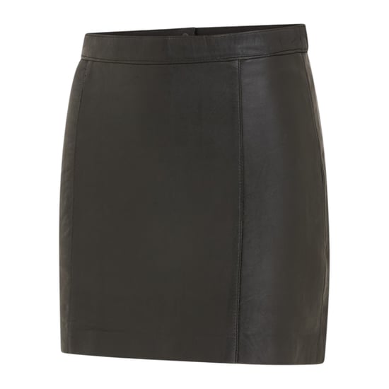 Damen mit schwarzem Leder-Biker-Bleistift-Minirock – Grace - Image 3