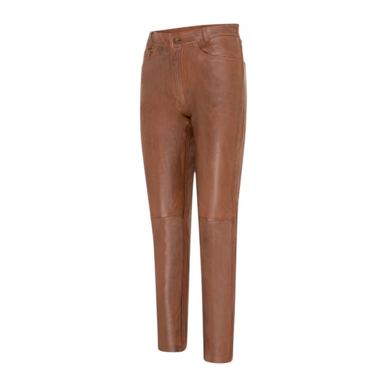 Damen Tan Lammleder 501 Biker Jeans – Ankara - Image 2