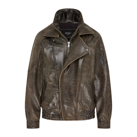 Herren Braune Kuhleder-Biker Blouson-Jacke – Bomber - Image 1
