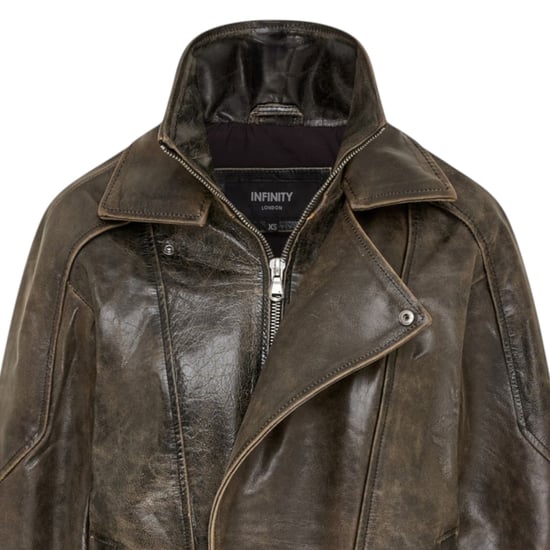 Herren Braune Kuhleder-Biker Blouson-Jacke – Bomber - Image 5