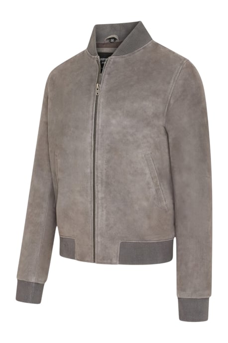 Herren Grey Goat Suede MA-1 Bomberjacke – North - Image 3