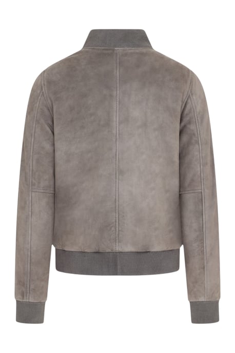 Herren Grey Goat Suede MA-1 Bomberjacke – North - Image 5